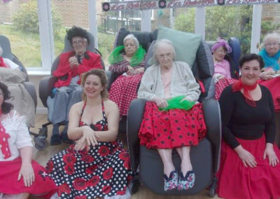 The staff and residents at Loose Valley Care Home