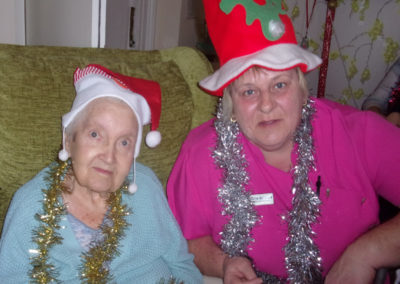 Two lady residents at Loose Valley Care Home