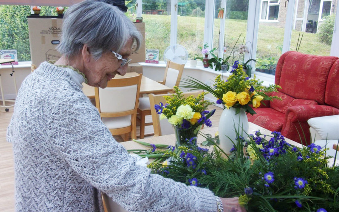 Floral fun at Loose Valley Care Home