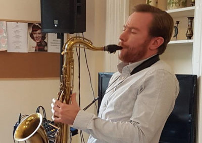 Michael Lack is a singer and saxophonist who entertains at Loose Valley