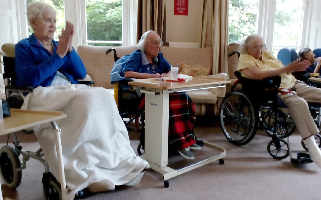 Rob T entertains Loose Valley Care Home residents