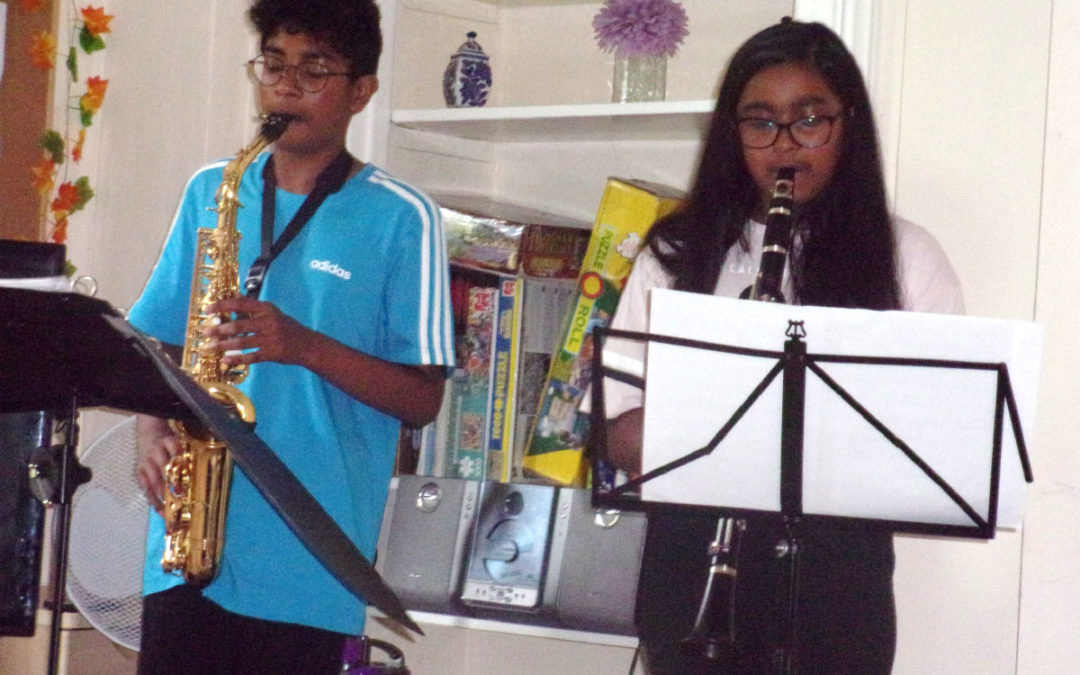 Mendis family music at Loose Valley Care Home