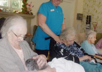 Ladies at Loose Valley Care Home enjoying Namaste massage treatments (1 of 4)