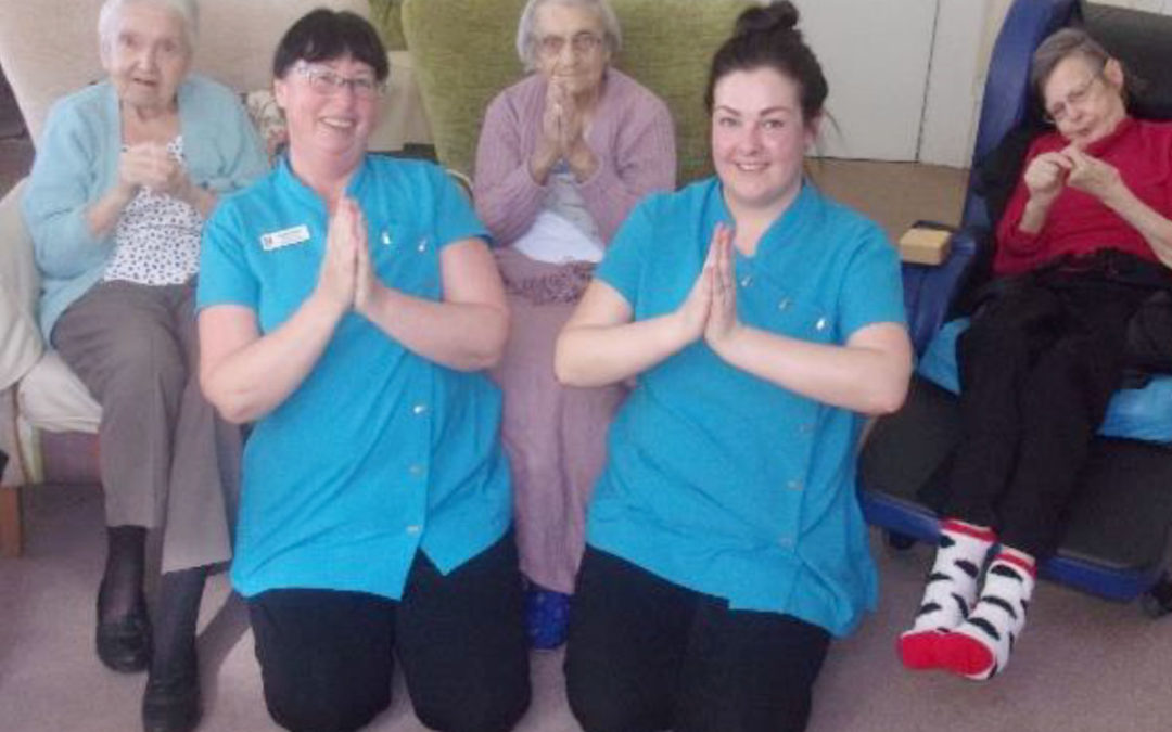 Relaxing with Namaste treatments at Loose Valley Care Home