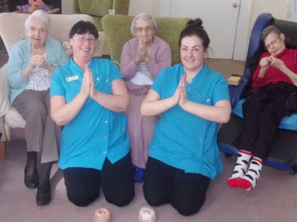 Relaxing Namaste treatments at Loose Valley Care Home