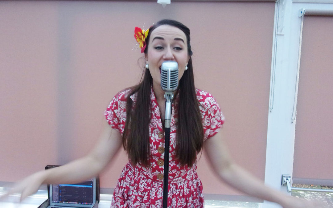 Miss Holiday Swing delights residents at Loose Valley Care Home