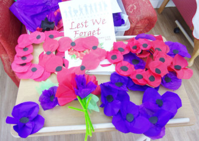 Remembrance display at Loose Valley