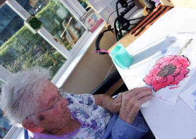 Remembrance arts and crafts at Loose Valley Care Home 3