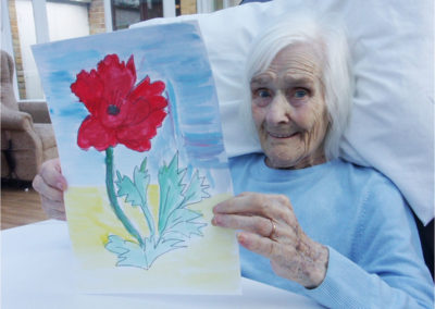 Remembrance arts and crafts at Loose Valley Care Home 8