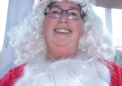 Recreation and Well-Being Champion dressed as Santa at Loose Valley
