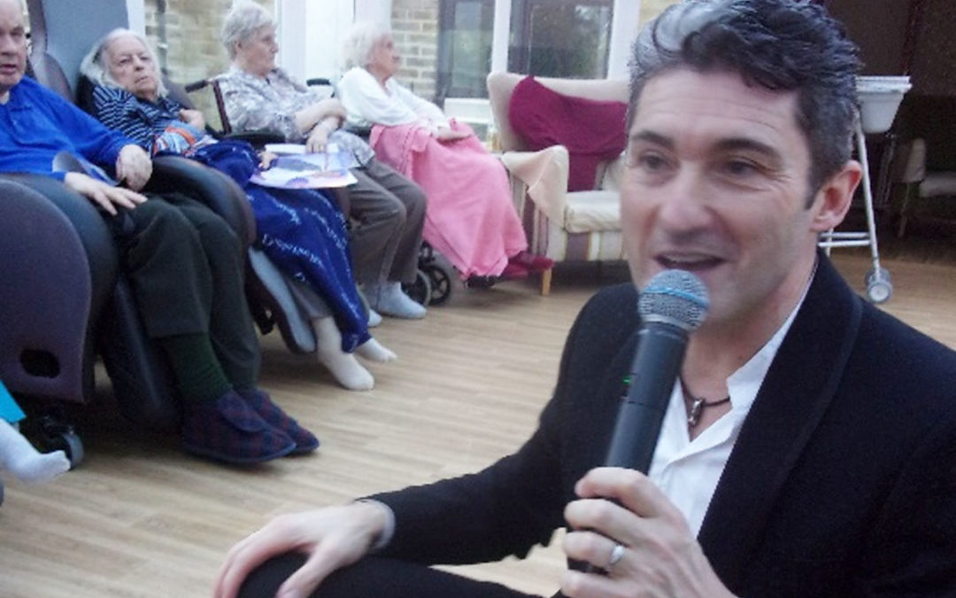 Music reminiscing with Kevin Walsh at Loose Valley Care Home