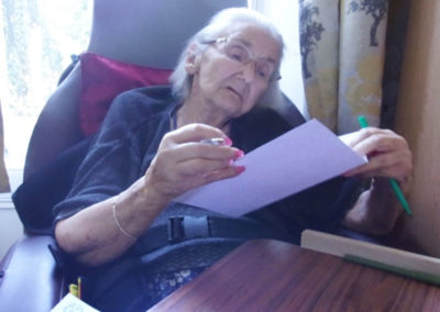 Making Easter cards at Loose Valley Care Home 2