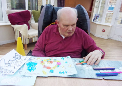 Making Easter cards at Loose Valley Care Home 5