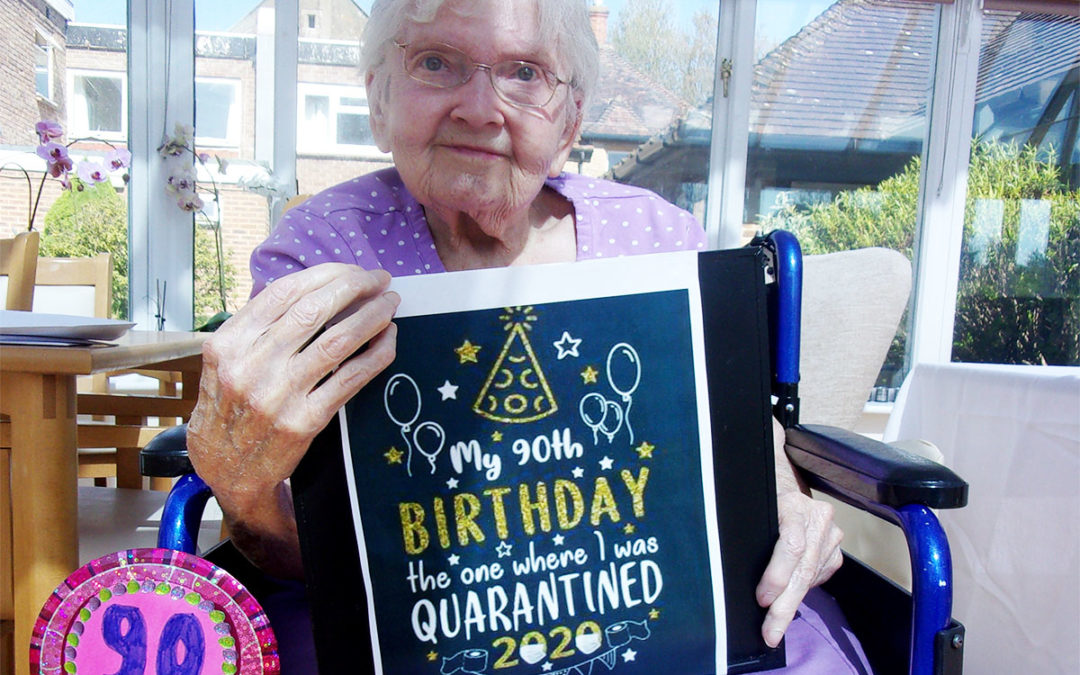 Phylis celebrates her birthday in style at Loose Valley Care Home