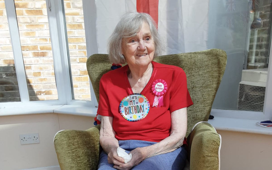Happy birthday to Barbara at Loose Valley Care Home