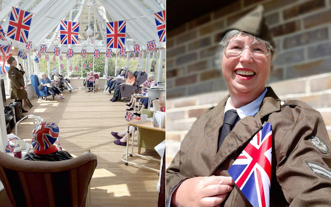 Singalongs and smiles for VE Day at Loose Valley Care Home