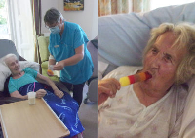 Loose Valley residents enjoying ice lollies