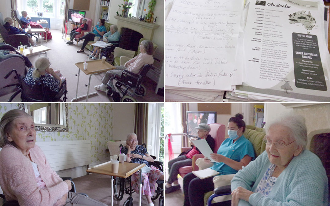 Quiz time at Loose Valley Care Home