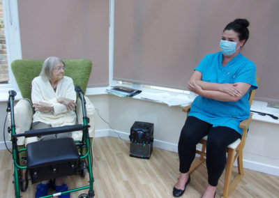 Loose Valley Care Home residents in a seated exercise session