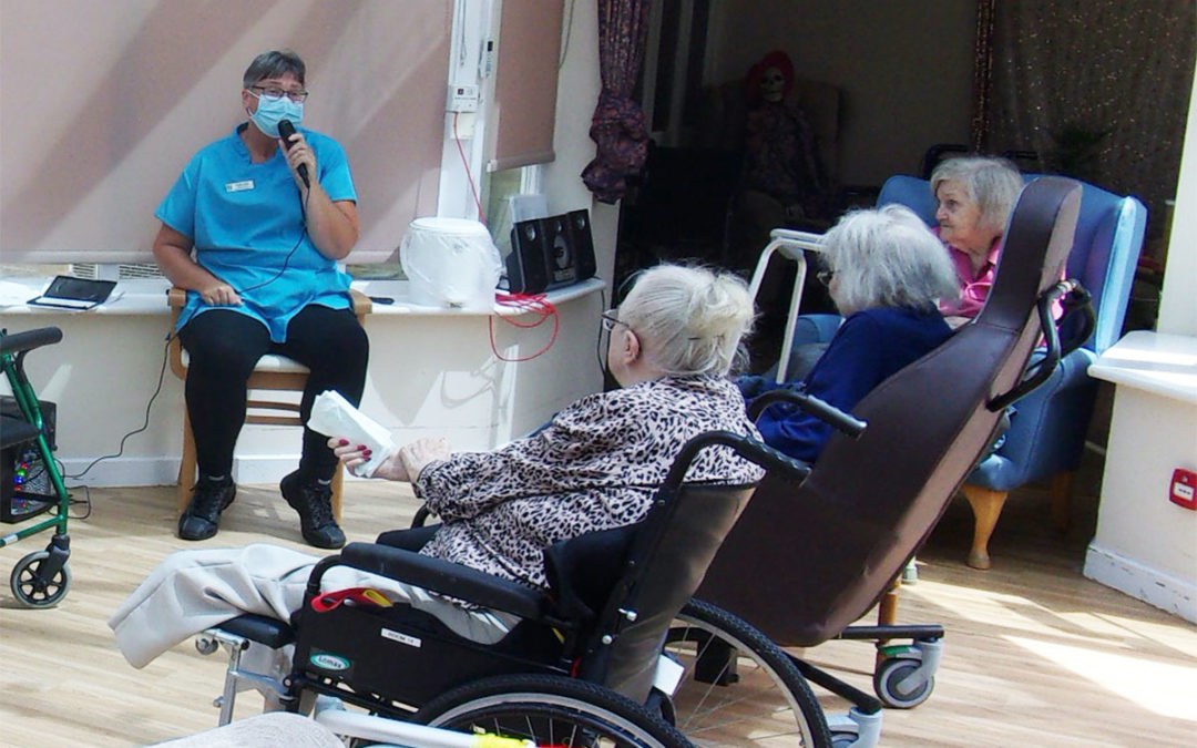 Name That Tune and seated exercises at Loose Valley Care Home
