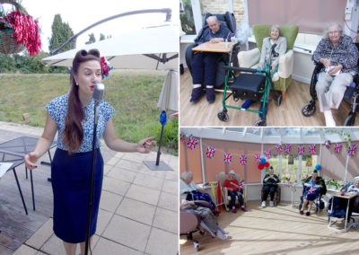 Miss Holiday Swing sings for Loose Valley Care Home residents 2