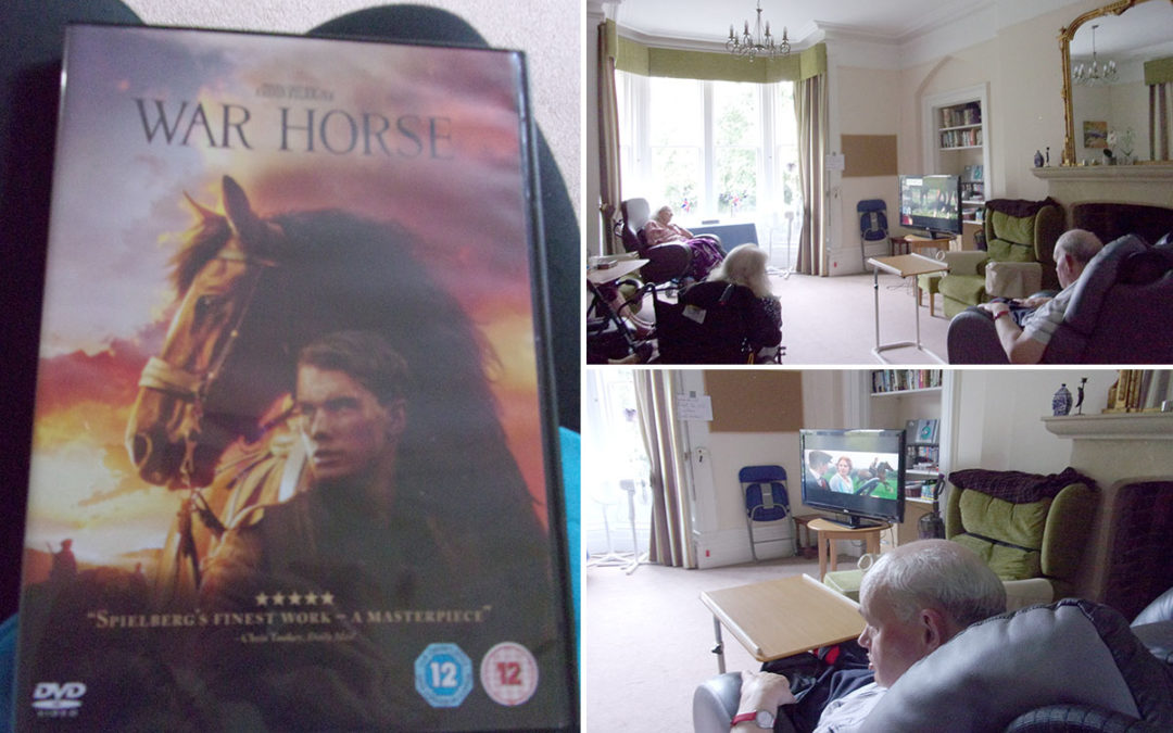 Watching War Horse at Loose Valley Care Home