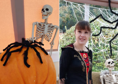 Halloween fancy dress and decorations at Loose Valley Care Home