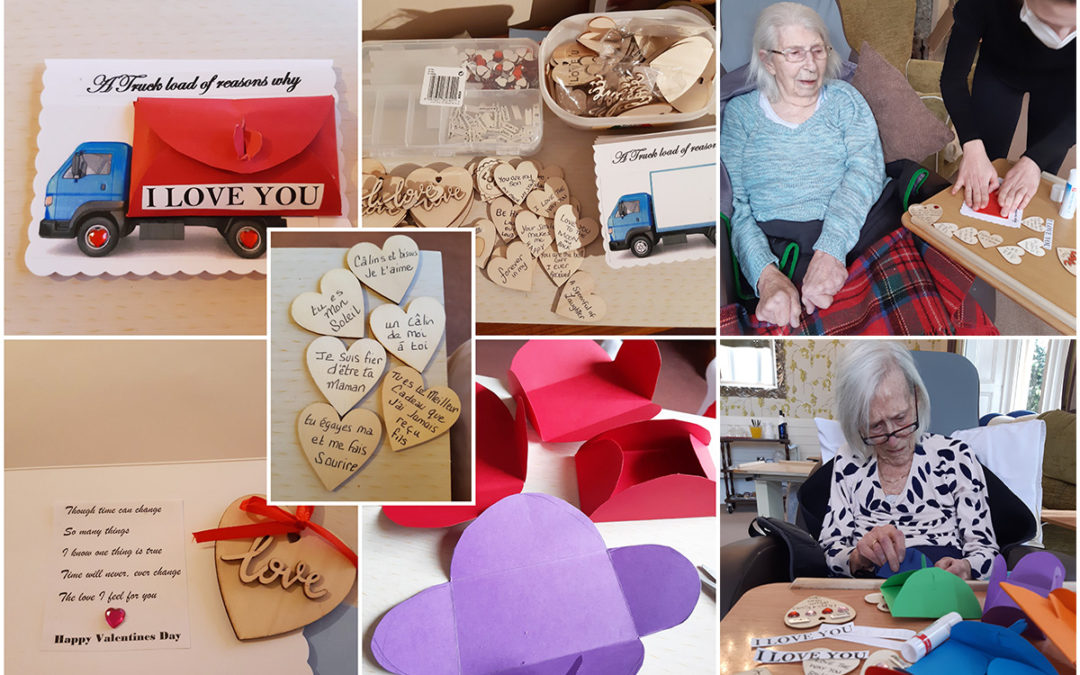 Valentine messages of love from Loose Valley Care Home