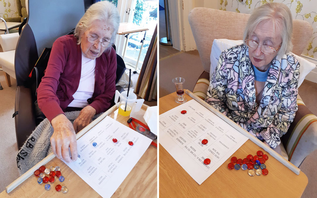 Loose Valley Care Home residents enjoy musical bingo