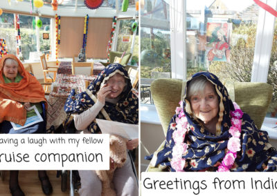 Loose Valley Care Home Cruise arrives in India - postcards from residents