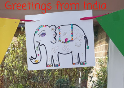Loose Valley Care Home Cruise arrives in India - elephant flag