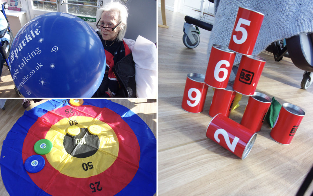 Big balloon games at Loose Valley Care Home