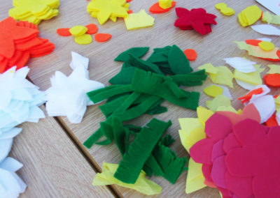 Tissue paper and felt for arts and crafts