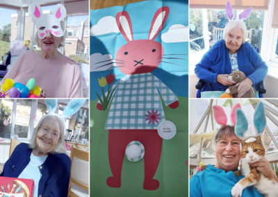 Easter bunny game at Loose Valley Care Home