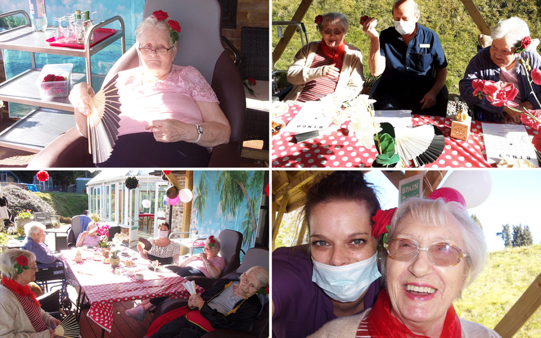 Loose Valley Care Home residents enjoy an evening in Spain
