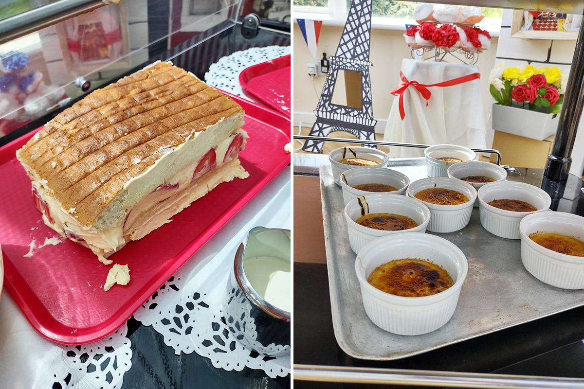 A Mille Feuille and Frasier created at Loose Valley Care Home