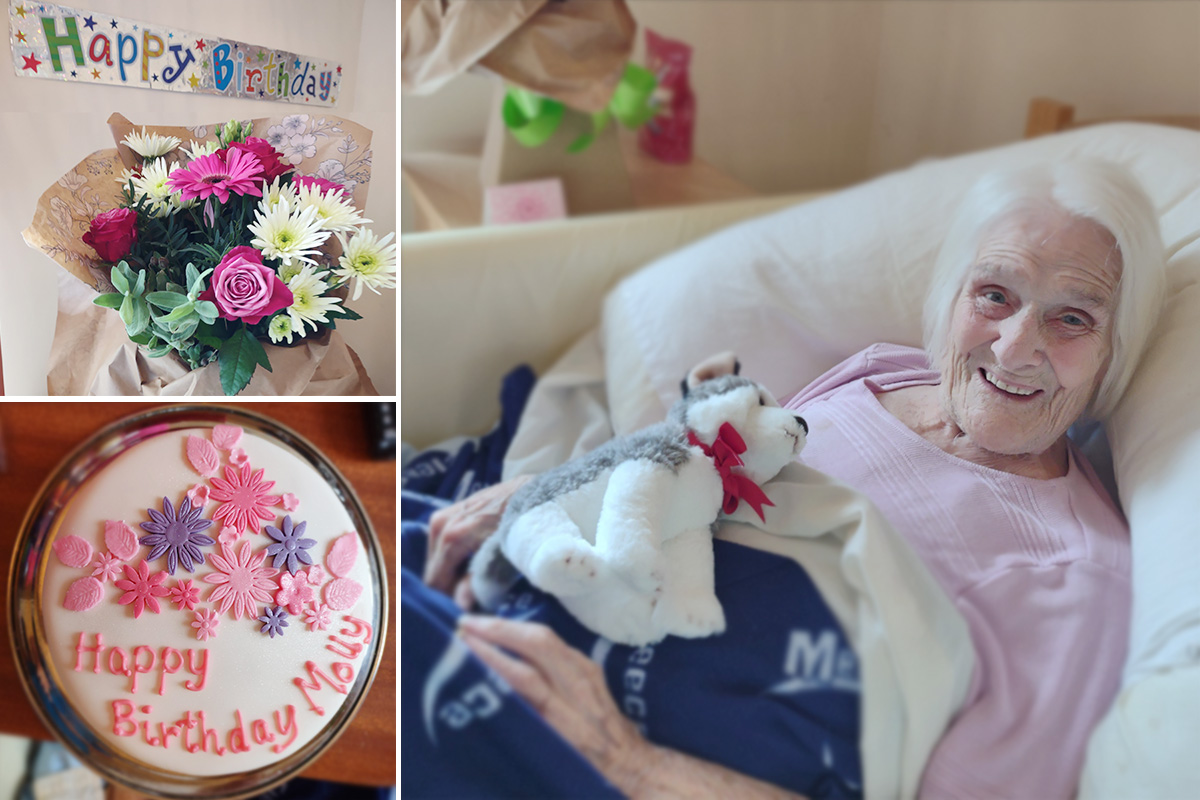 Celebrating Molly’s special day at Loose Valley Care Home