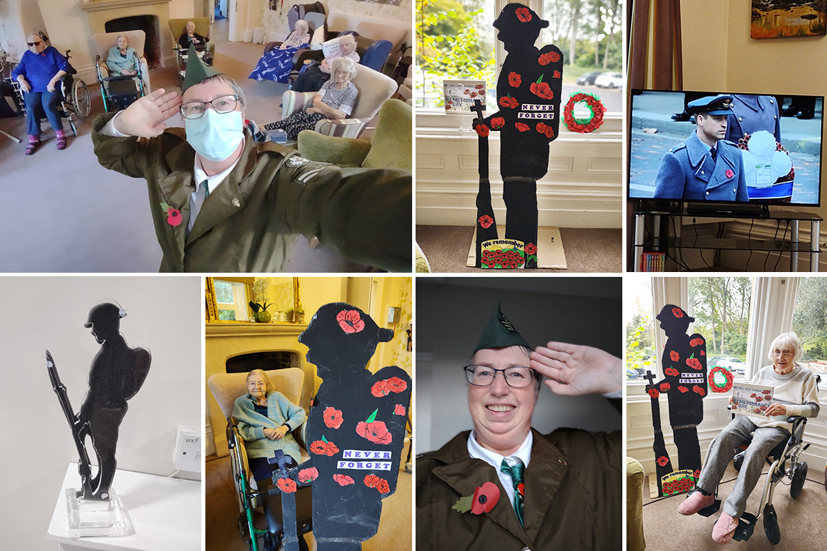Remembrance tributes at Loose Valley Care Home