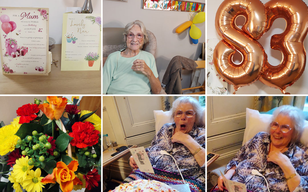 Birthday celebrations at Loose Valley Care Home