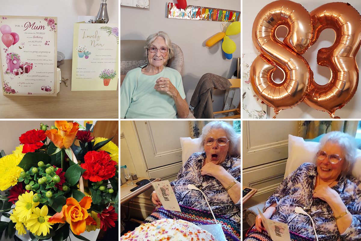 Birthday celebrations at Loose Valley Care Home