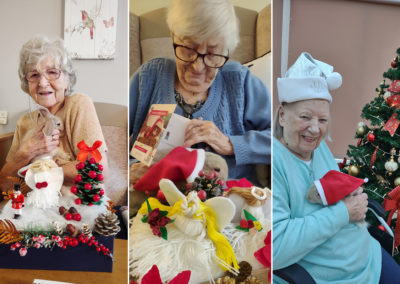 Christmas crafts and pet cuddles at Loose Valley Care Home