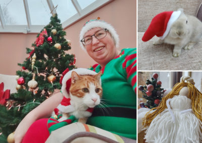 Loose Valley Care Home pets dressed for Christmas