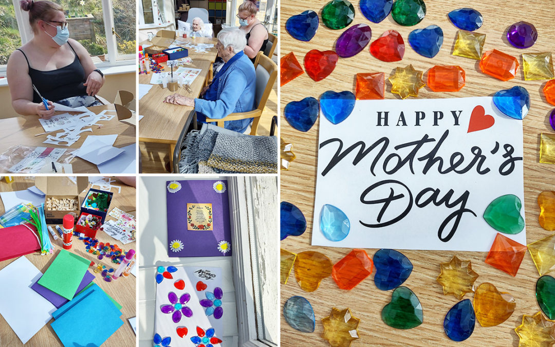 Mother Days card making afternoon at Loose Valley Care Home