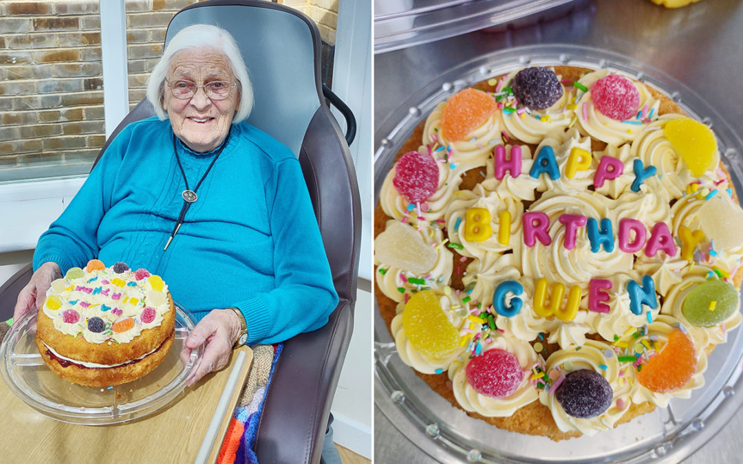 Birthday wishes for Gwen at Loose Valley Care Home