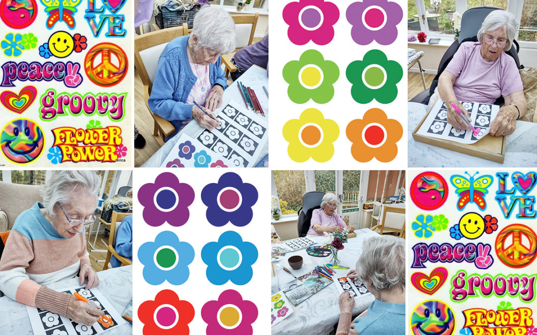 Mary Quant art class at Loose Valley Care Home