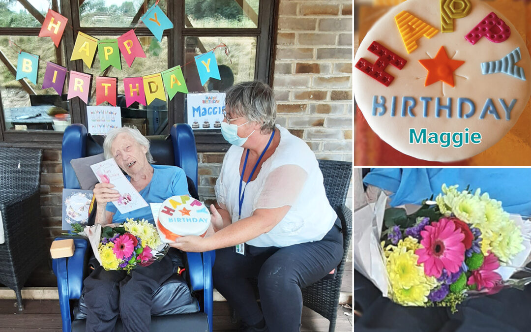 Happy birthday to Maggie at Loose Valley Care Home