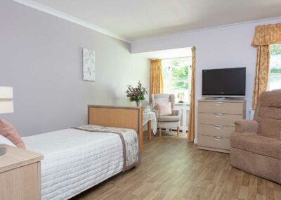One of Loose Valley Care Home's bedrooms