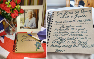 The Queen's funeral book of condolence at Loose Valley Care Home