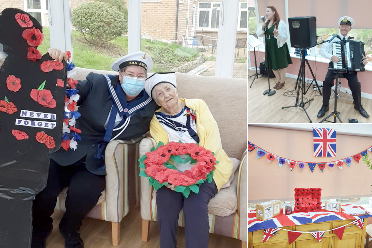 Remembrance and poppy crafts at Loose Valley Care Home