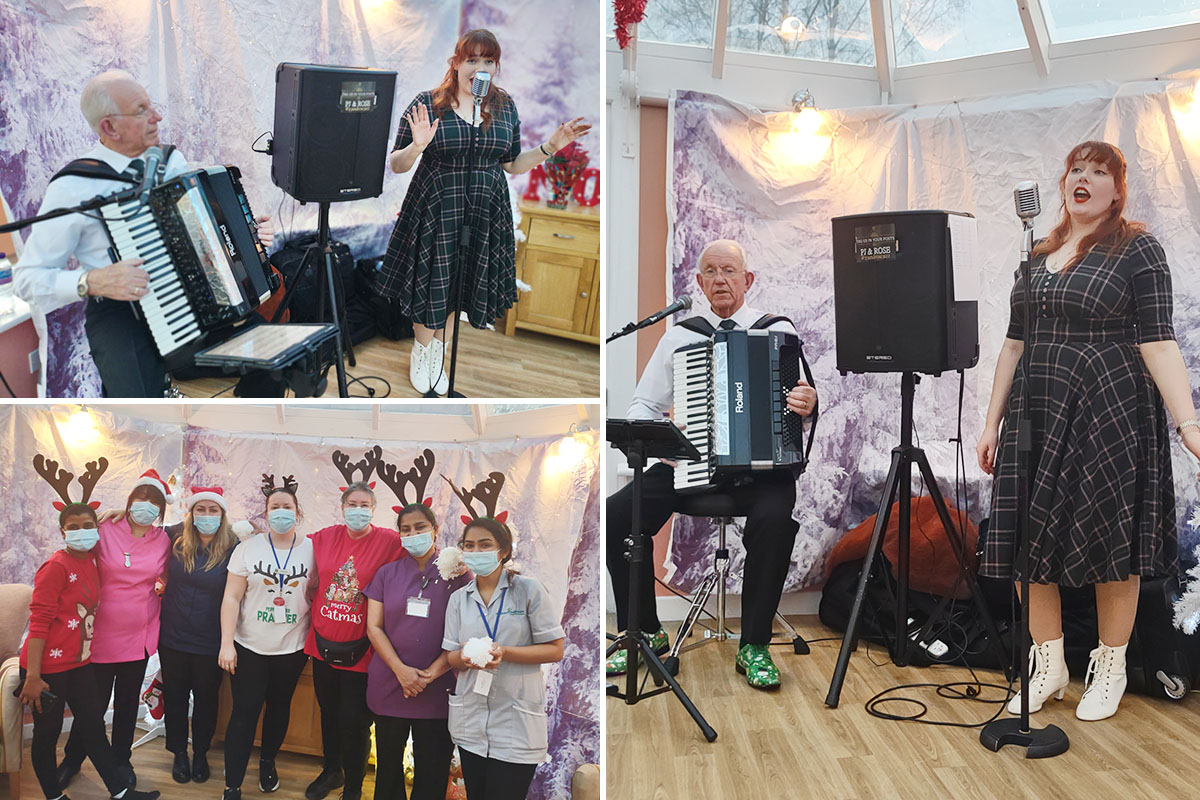 Christmas jumpers and festive music at Loose Valley Care Home
